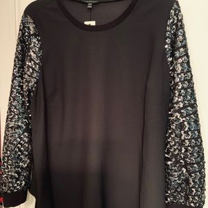 Black embroidered top